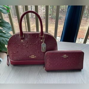 Coach Mini Sierra Patent Leather Bag and Wallet